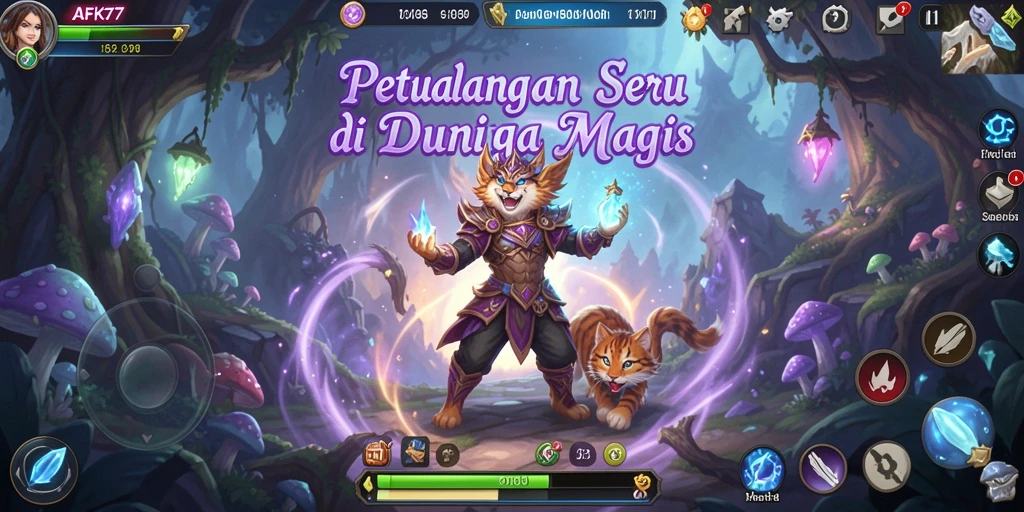Tampilan gameplay AFK77 yang menampilkan petualangan epik dan karakter menarik.