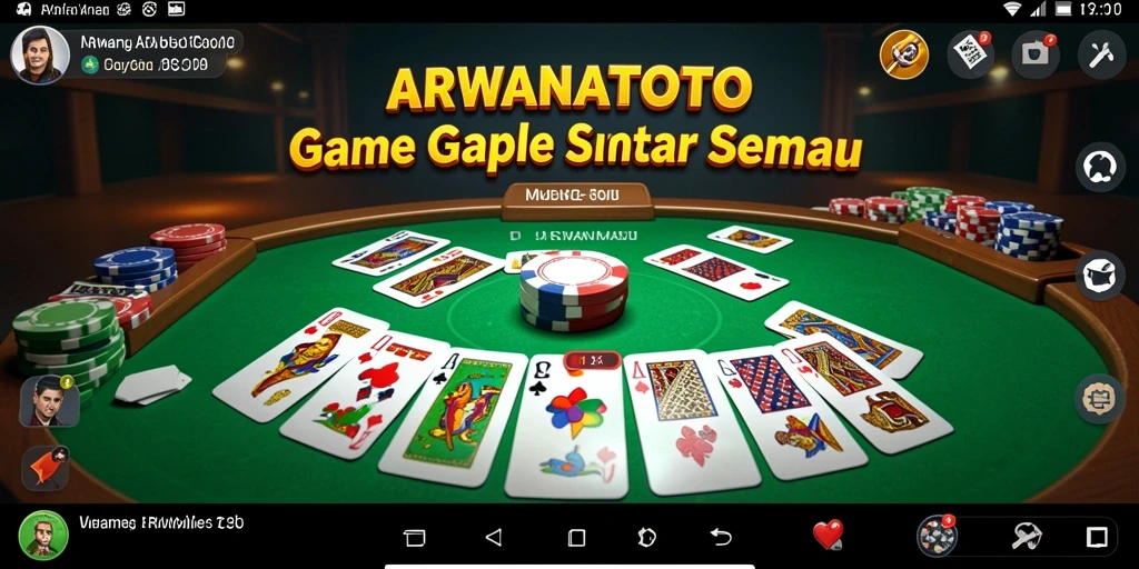 Screenshot gameplay ARWANATOTO yang menampilkan keseruan bermain Gaple.