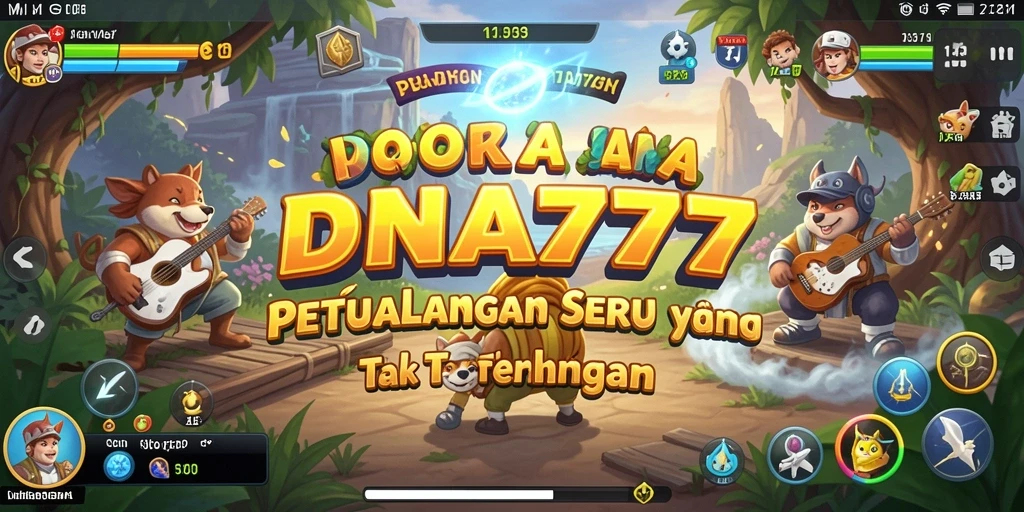 Screenshot gameplay <strong>DNA777</strong> menampilkan dunia petualangan yang menakjubkan.