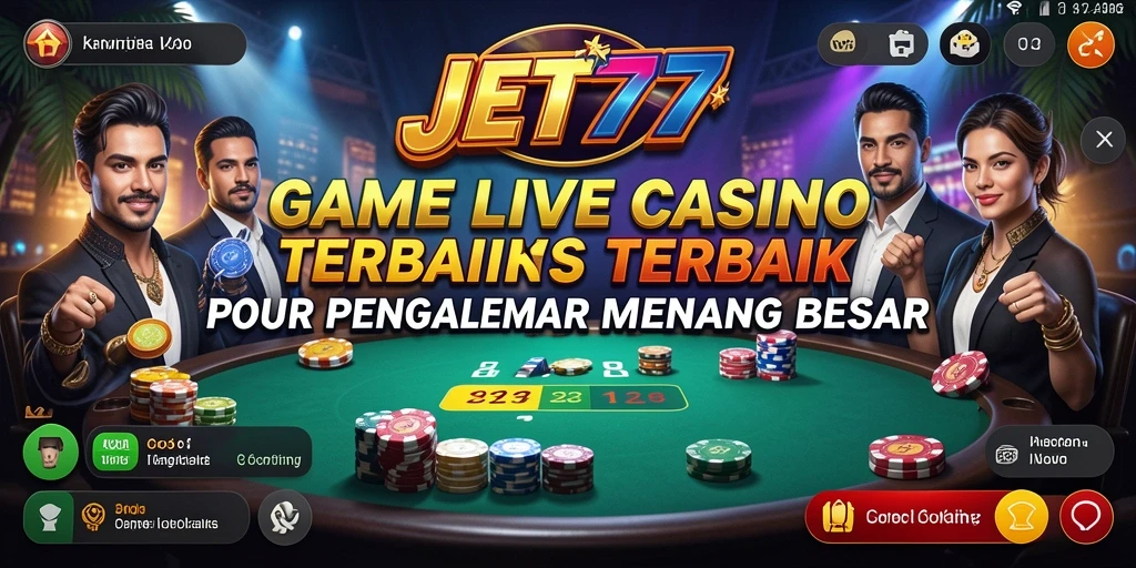 Gameplay Live Casino yang menegangkan dan interaktif di JET77.