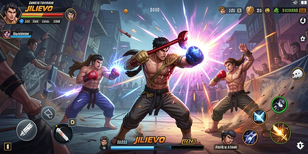 Tangkapan layar gameplay menunjukkan aksi pertarungan yang mendebarkan di JILIEVO.