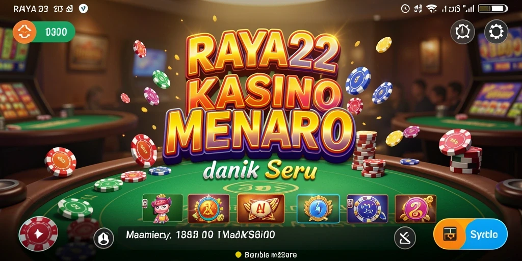 Tampilan gameplay seru di RAYA22 dengan berbagai permainan Kasino.