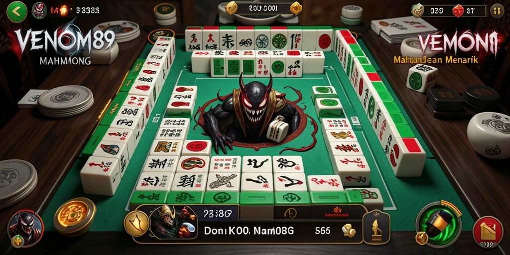 Screenshot gameplay VENOM889 menampilkan keseruan permainan Mahjong.