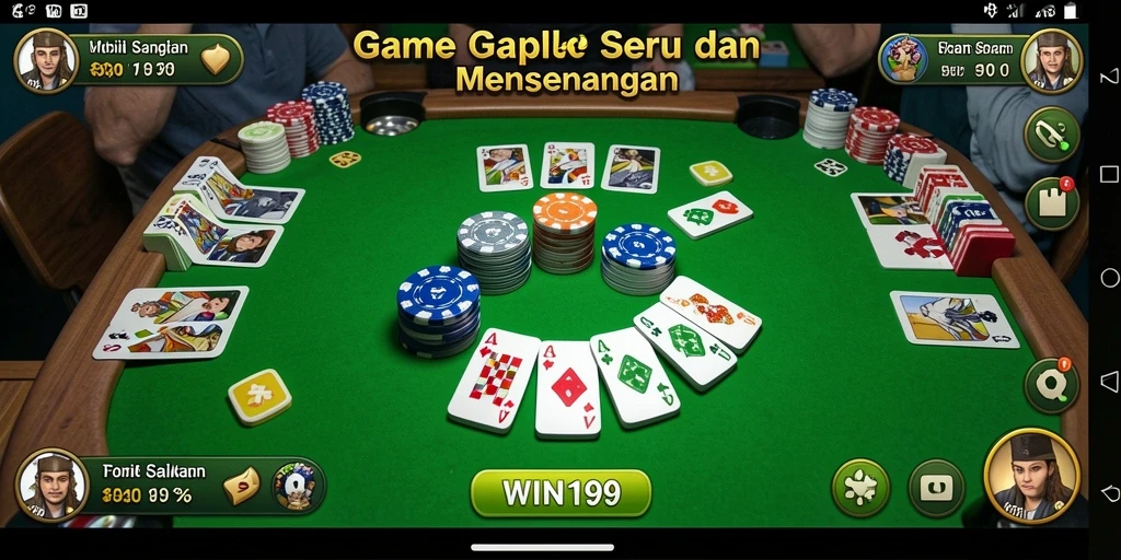 Tangkapan layar gameplay WIN199 yang mengasyikkan saat bermain Gaple.